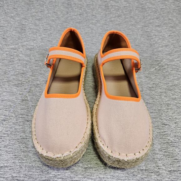 Atbell Mary Jane Platform Espadrilles Womens 38 Pink Casual Boho Canvas Buckle - Picture 4 of 15